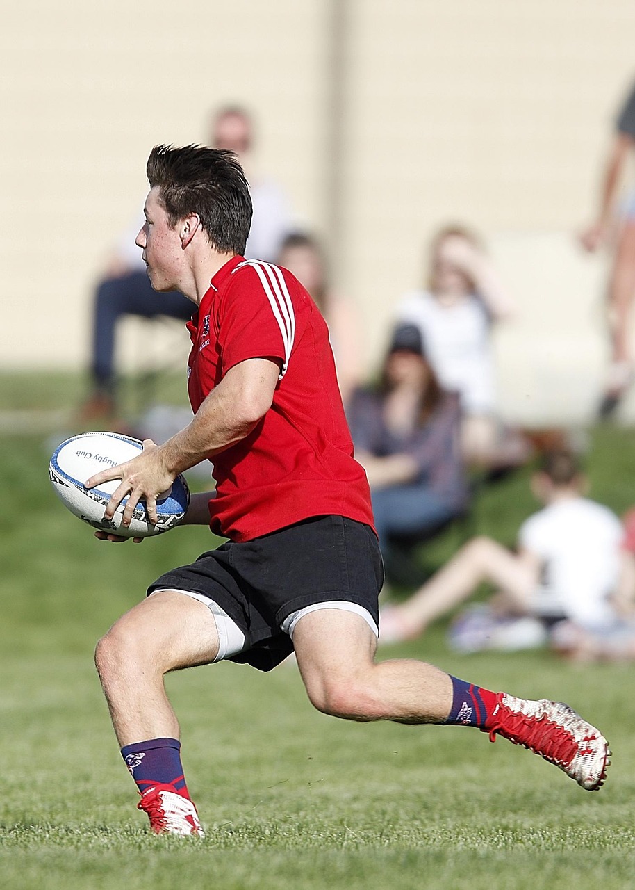African rugby player in action